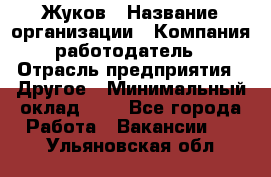 Жуков › Название организации ­ Компания-работодатель › Отрасль предприятия ­ Другое › Минимальный оклад ­ 1 - Все города Работа » Вакансии   . Ульяновская обл.